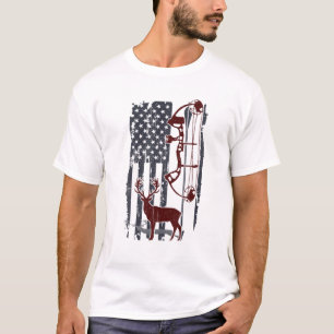 T-shirt Chasse au cerf américain Chasse au tir à l'arc Cad