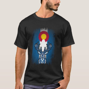 T-shirt Chasse au cerf élaphe et élan mulet du Colorado po