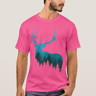 T-shirt Chasse au cerf élaphe topographique bois de cerf H