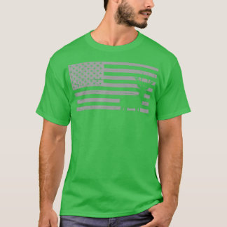 T-shirt Chasse Au Cerf Et Amérique Drapeau Chasse À L'Aman