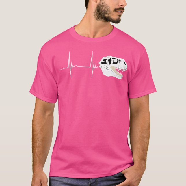 T-shirt Chasse au coeur fossile Chasseur Dino Crâne T (Devant)