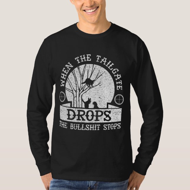 T-shirt Chasse Au Coon Quand Le Tailgate Lâche Le Raccoon  (Devant)