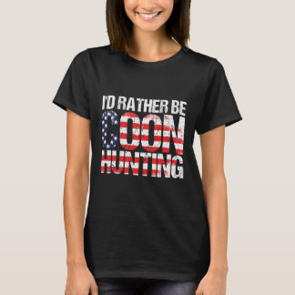 T-shirt Chasse au coton Drapeau américain Chasse au raton