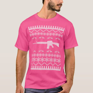 T-shirt Chasse au fusil de Noël affreux Papa Mari