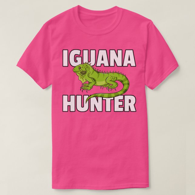 T-shirt Chasse au lézard reptile Iguana Hunter (Design devant)