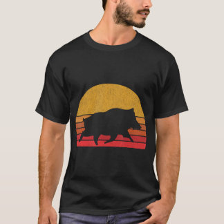 T-shirt Chasse au sanglier - Retro Sunset Wild Pigs Chasse