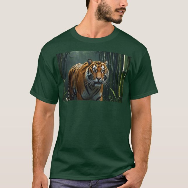 T-shirt Chasse au tigre dans Bamboo Grove (Devant)