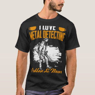 T-shirt Chasse Au Trésor Café Et Sièges Détectoriste Métal