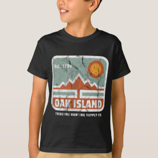 T-shirt Chasse au trésor de l'île de chêne Fourniture Vint