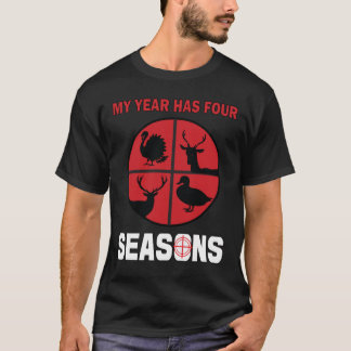 T-shirt Chasse aux animaux de quatre saisons Deer Turkey D