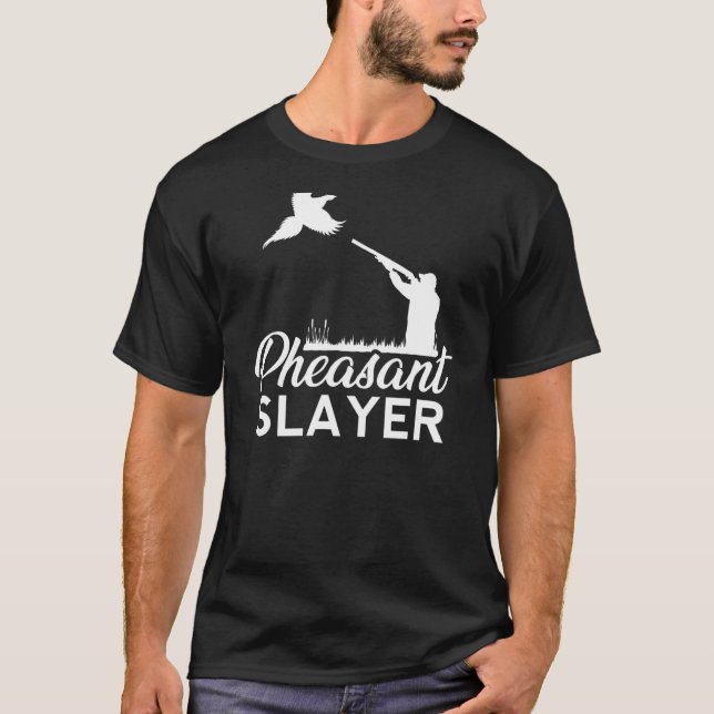 T-shirt Chasse aux calques de faisan Chasseur Oiseau Pluck (Devant)
