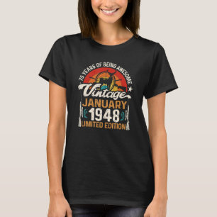 T-shirt Chasse aux cerfs de 75 ans Janvier 1948 75e