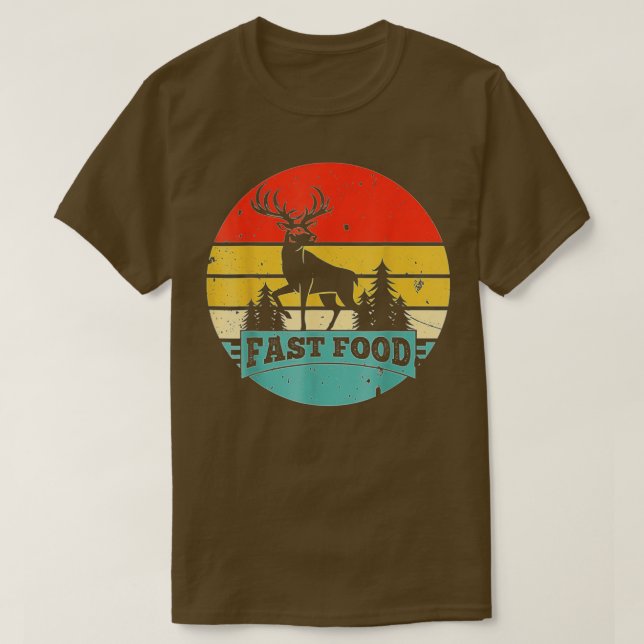 T-shirt Chasse Aux Cerfs-De-Nourriture Rapide-Drôle-Dons-P (Design devant)