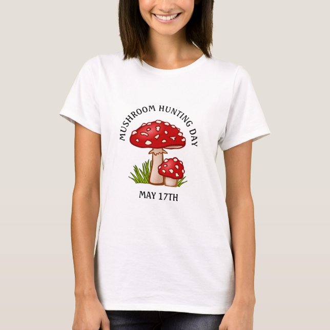 T-shirt Chasse aux champignons Jour 17 mai Chemise de Fête (Devant)