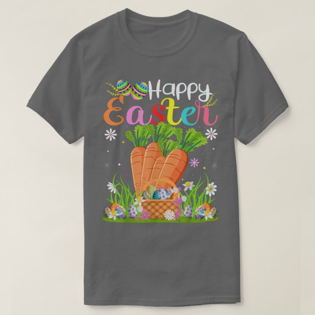 T-shirt Chasse aux oeufs de lapin de carottes Drôle Carott (Design devant)