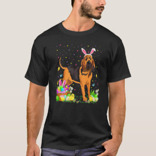 T-shirt Chasse aux oeufs de lapin de chien de sanglant Cha