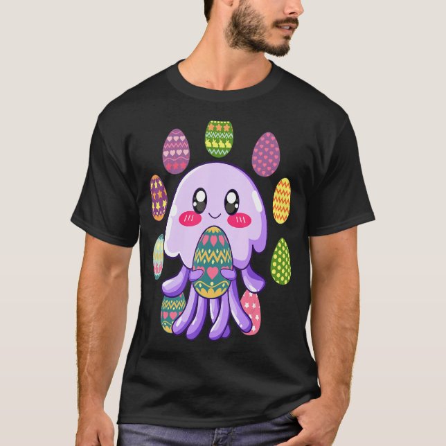 T-shirt Chasse aux oeufs de méduse Pâques Jour de Pâques M (Devant)