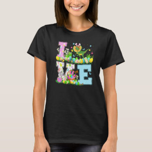 T-shirt Chasse aux oeufs de Pâques Amour Dilophosaurus Din