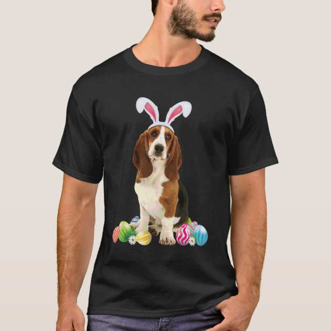T-shirt Chasse aux oeufs de Pâques de Bunny beagle Proprié (Devant)