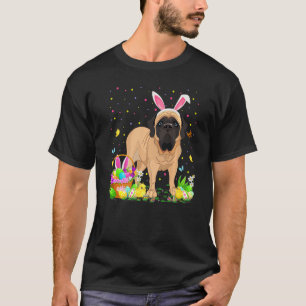 T-shirt Chasse aux œufs de Pâques drôle de chien Mastiff a