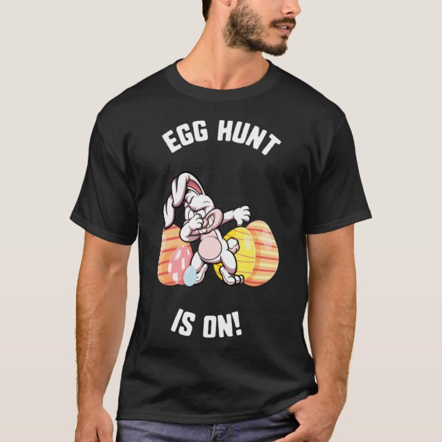 T-shirt Chasse Aux Oeufs De Pâques Est Sur Dabbing Bunny C (Devant)