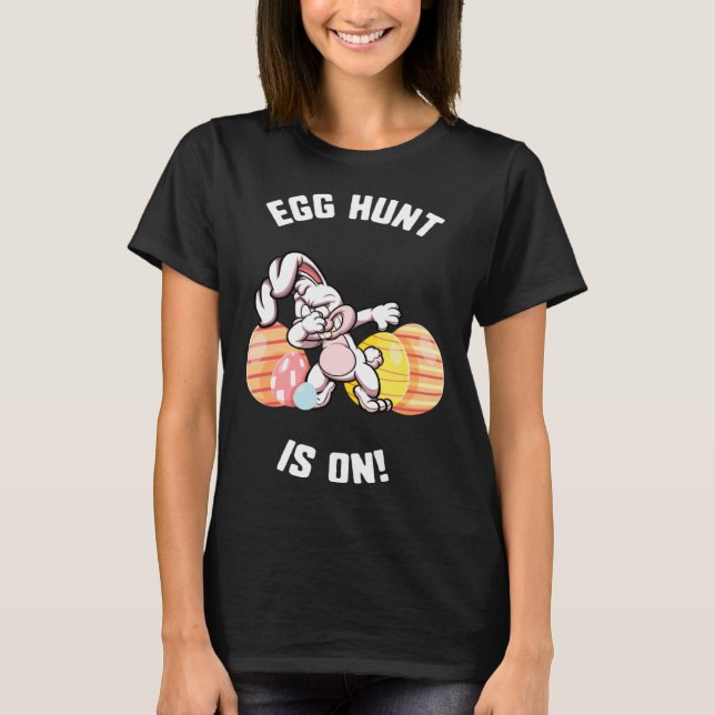 T-shirt Chasse Aux Oeufs De Pâques Est Sur Dabbing Bunny C (Devant)