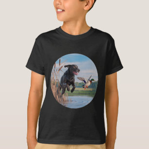 T-shirt Chasse Black Labrador Lab Chasse aux canards. Oise