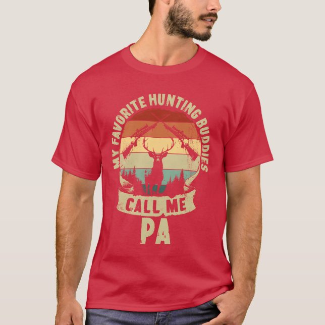 T-shirt Chasse Buddies Fête des pères Père Amis cadeaux (Devant)