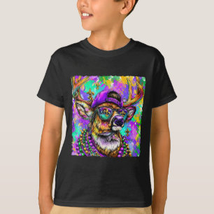 T-shirt Chasse Cerf Buck Mardi Gras Nouvel Orleans Camo Ho