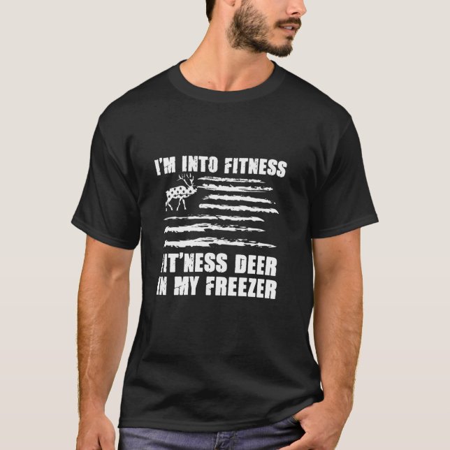 T-shirt Chasse Cerf Je suis dans Fitness Fit Ness Deer dan (Devant)