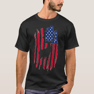 T-shirt Chasse Chasse Chasse Deer USA Drapeau américain Ca