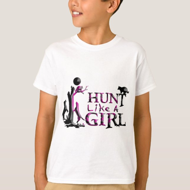 T-SHIRT CHASSE COMME UNE CHASSE DE RAGONDIN DE FILLE (Devant)