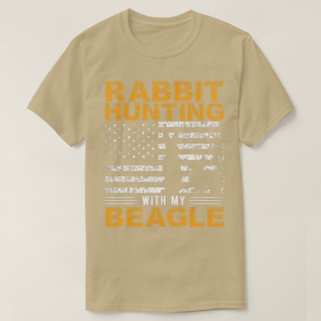 T-shirt Chasse de lapin ChienBeagle Chasse de chien Beagle (Design devant)