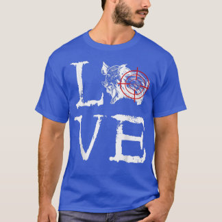 T-shirt Chasse de sanglier sauvage Amour Déplaisant Chasse