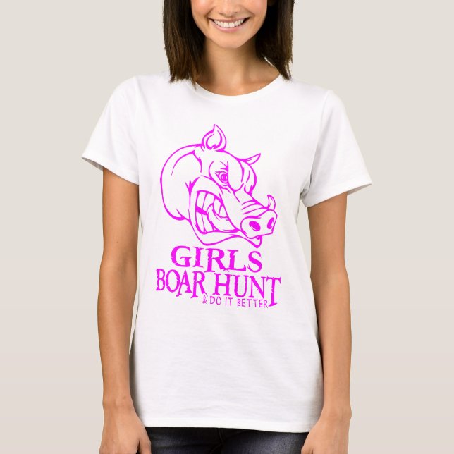 T-SHIRT CHASSE DE VERRAT DE FILLE (Devant)
