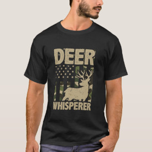 T-shirt Chasse Deer Buck Chasse Patriotique Chasseur Long 