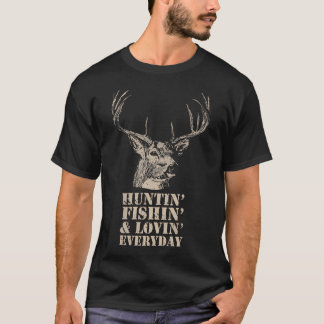 T-shirt Chasse et pêche Drapeau américain (sur le devant e