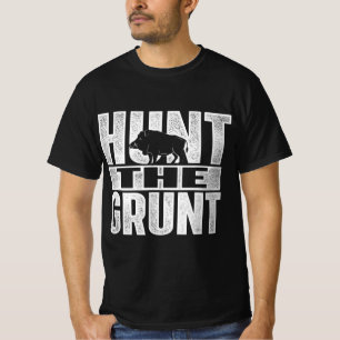 T-shirt Chasse Le Grunt Boar Chasse Le Chasseur Wild Hog
