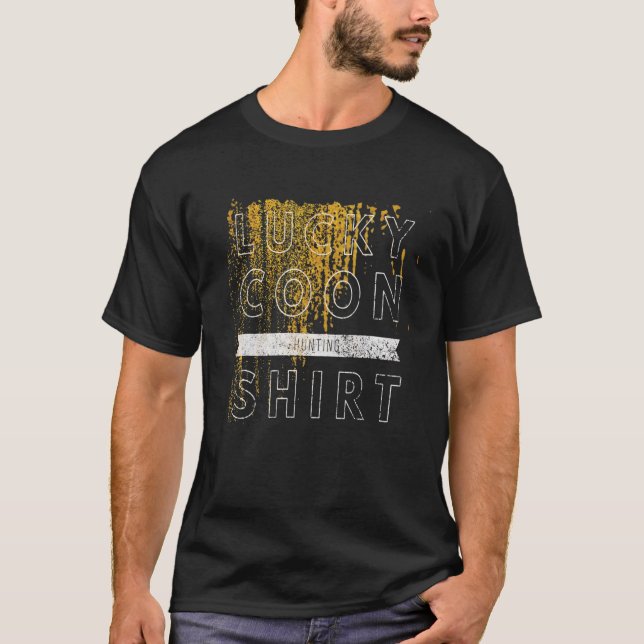 T-shirt Chasse Lucky Coon - Vie nocturne - Vie arborée Rac (Devant)
