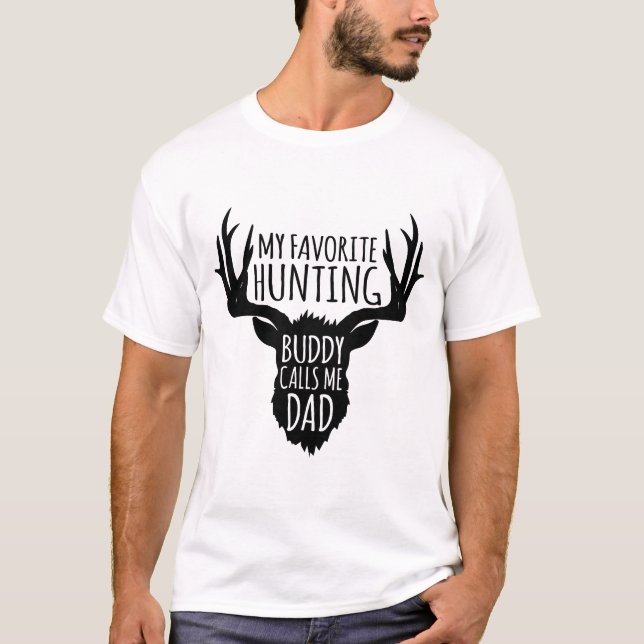 T-shirt Chasse Mon Époux M'Appelle Papa (Devant)