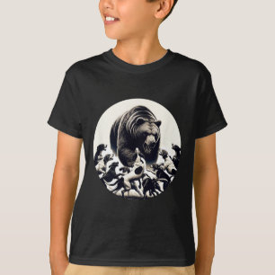 T-shirt Chasse Ours Retro Ours Chien Chasse Hound
