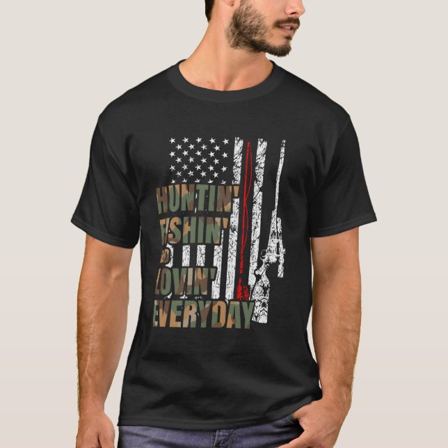 T-shirt Chasse Pêche Aimant Quotidien Chasse Aux Cerfs Amé (Devant)