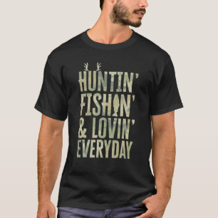 T-shirt Chasse Pêche Amour Chaque Jour Gift Fishing