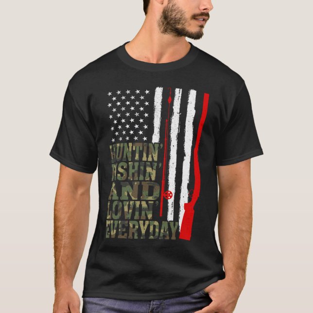 T-shirt Chasse Pêche Et Lovin Quotidien Chasse Pêche (Devant)