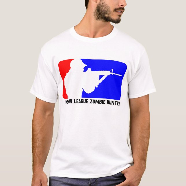T-shirt Chasseur 3 de zombi de ligue (Devant)