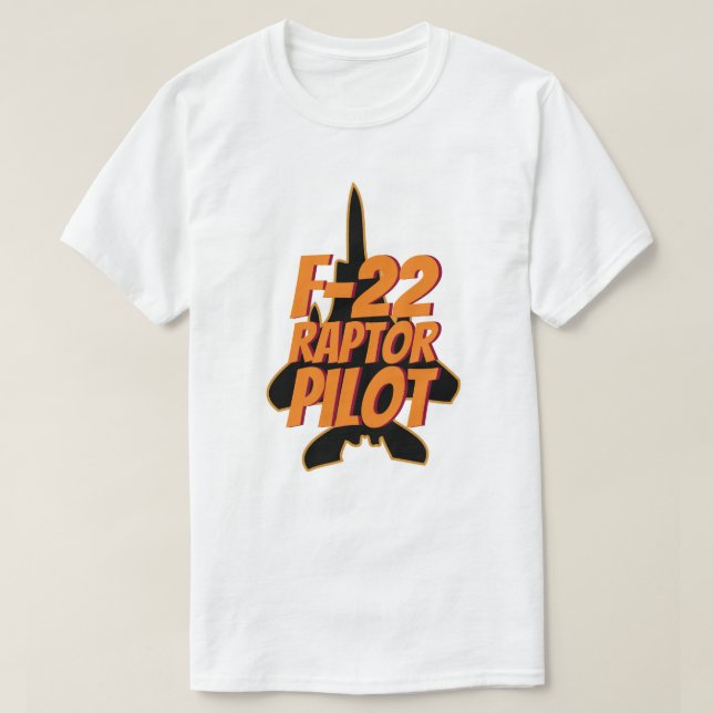 T-shirt Chasseur à réaction militaire pilote de F-22 (Design devant)