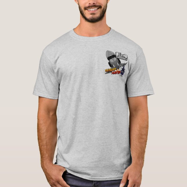T-shirt Chasseur affamé fait sur commande (Devant)