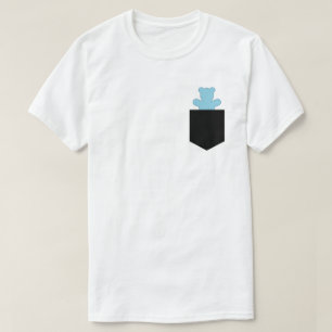 T-shirt Chasseur bleu CUB de loutre d'ours de poche