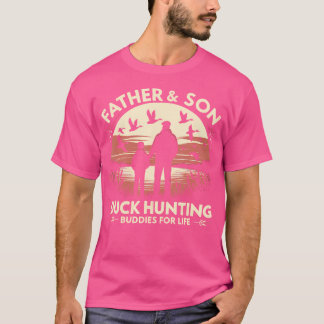 T-shirt Chasseur de canard Père Fils sauvagine Boue de Cha