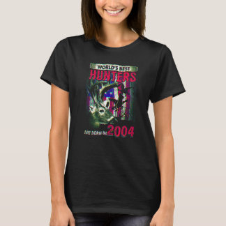T-shirt Chasseur de cerfs de 18 ans né en 2004 18e anniver